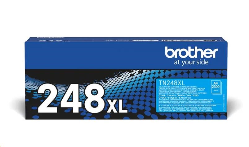 Brother TN-248XLC, originálny toner, azúrový, XL