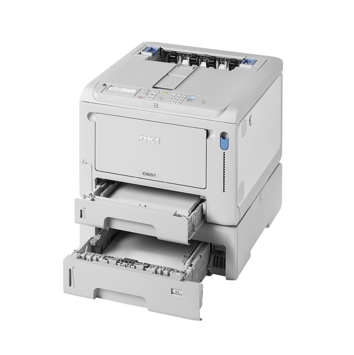 OKI C651dn barevná tiskárna detail