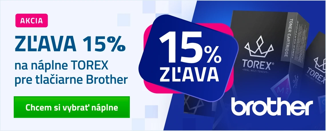 Zľava 15 % na náplne TOREX pre tlačiarne Brother