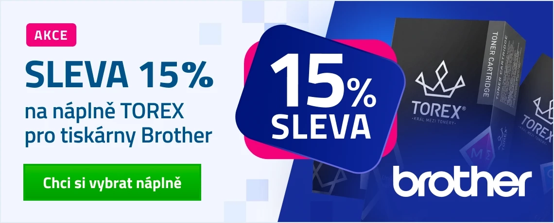 Sleva 15 % na náplně TOREX pro tiskárny Brother