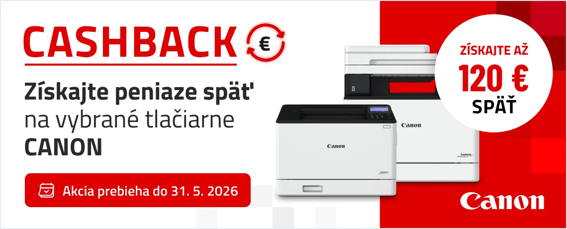Cashback s tlačiarňami Canon